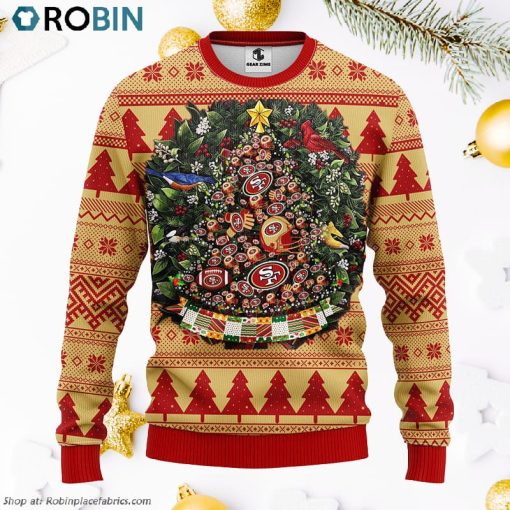 San Francisco 49ers Tree Ball Ugly Christmas Sweater, Christmas Gifts Ideas