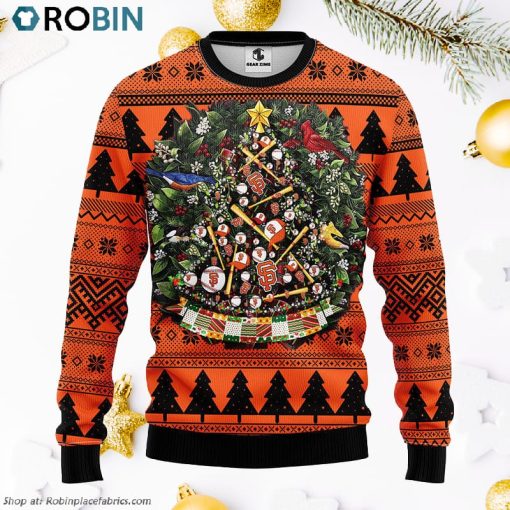 San Francisco Giants Tree Ball Ugly Christmas Sweater