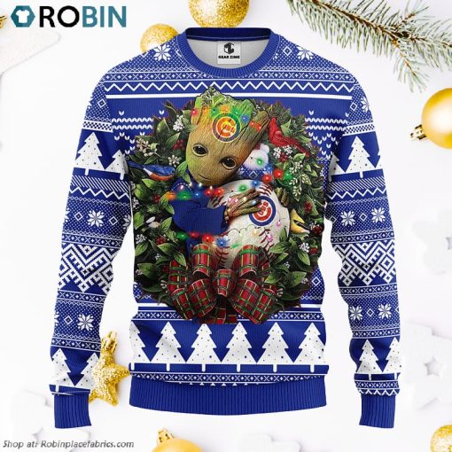 Chicago Cubs Groot Hug Ugly Christmas Sweater, Christmas Gifts Ideas