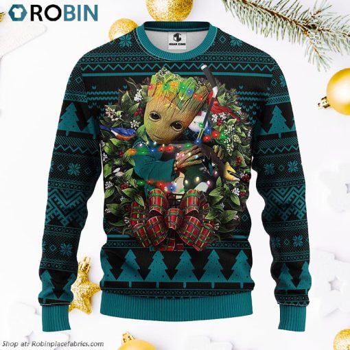 San Jose Sharks Groot Hug Ugly Christmas Sweater, Christmas Gifts Ideas