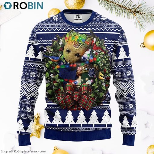 Toronto Maple Leafs Groot Hug Ugly Christmas Sweater