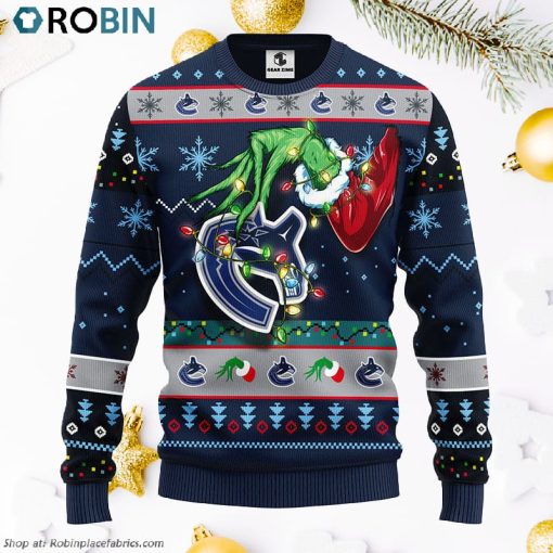Vancouver Canucks Grinch Ugly Christmas Sweater, Christmas Gifts Ideas