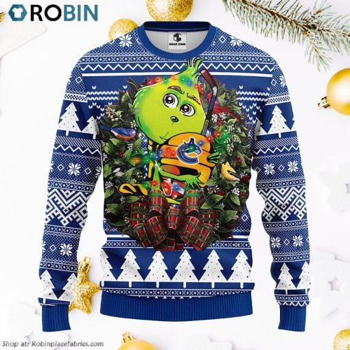 Vancouver Canucks Grinch Hug Ugly Christmas Sweater, Christmas Gifts Ideas