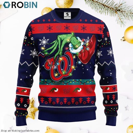 Washington Nationals Grinch Ugly Christmas Sweater, Christmas Gifts Ideas