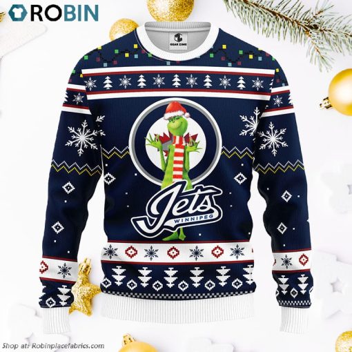 Winnipeg Jets Funny Grinch Ugly Christmas Sweater, Christmas Gifts Ideas