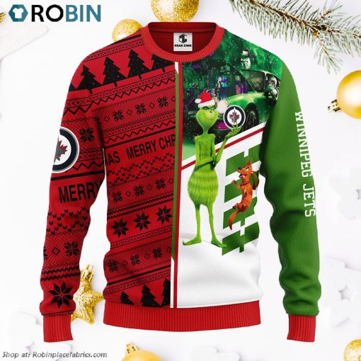 Winnipeg Jets Grinch & Scooby-doo Ugly Christmas Sweater, Christmas Gifts Ideas