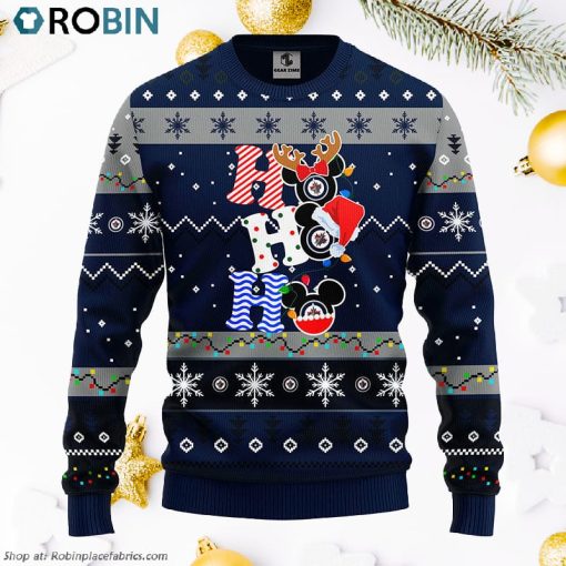 Winnipeg Jets Hohoho Mickey Ugly Christmas Sweater, Christmas Gifts Ideas