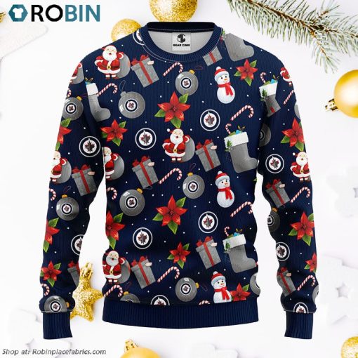 Winnipeg Jets Santa Claus Snowman Ugly Christmas Sweater, Christmas Gifts Ideas