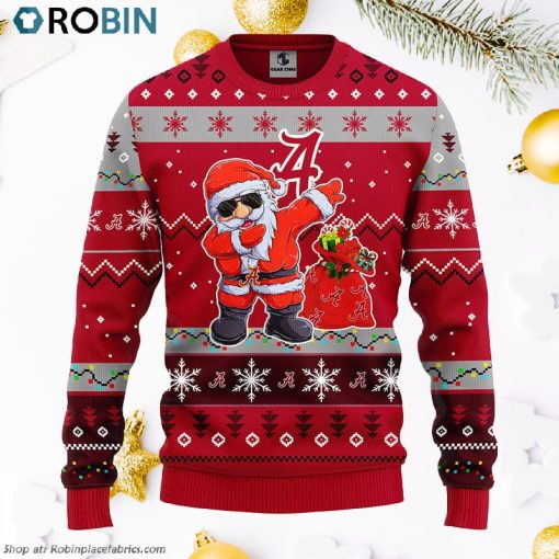 Alabama Crimson Tide Dabbing Santa Claus Ugly Christmas Sweater