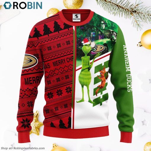 Anaheim Ducks Grinch & Scooby-doo Ugly Christmas Sweater