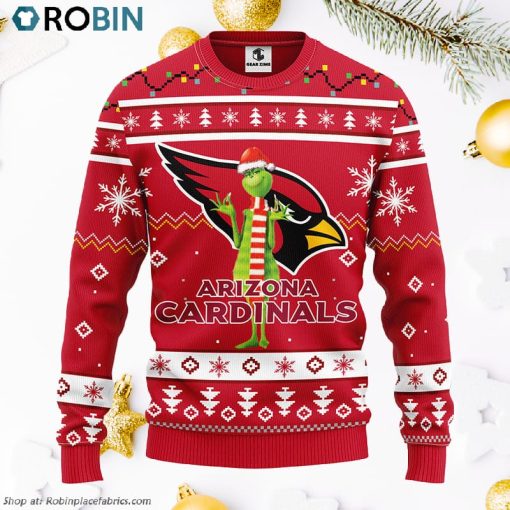 Arizona Cardinals Funny Grinch Ugly Christmas Sweater