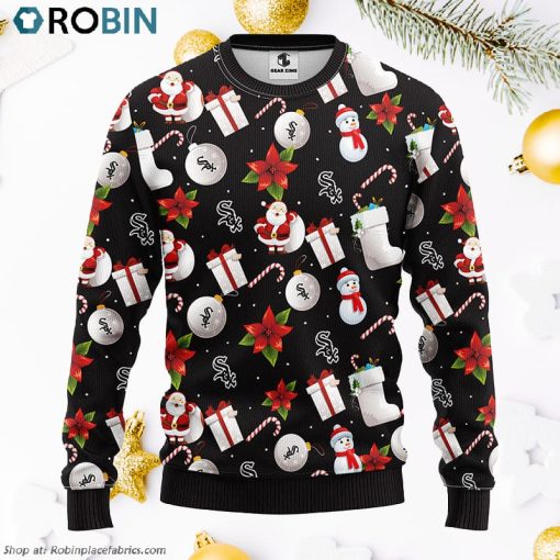 Chicago White Sox Santa Claus Snowman Ugly Christmas Sweater