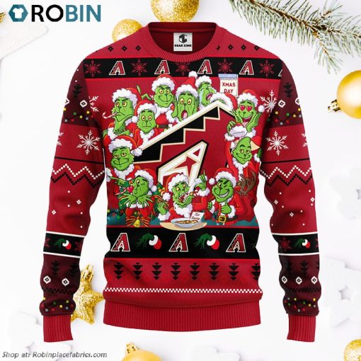 Arizona Diamondbacks 12 Grinch Xmas Day Ugly Christmas Sweater, Christmas Gifts Ideas