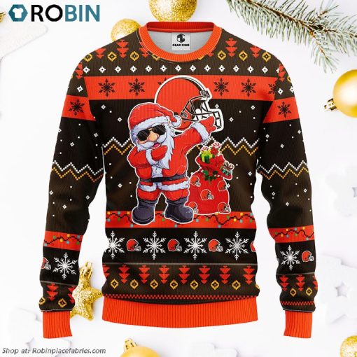 Cincinnati Bengals Dabbing Santa Claus Ugly Christmas Sweater