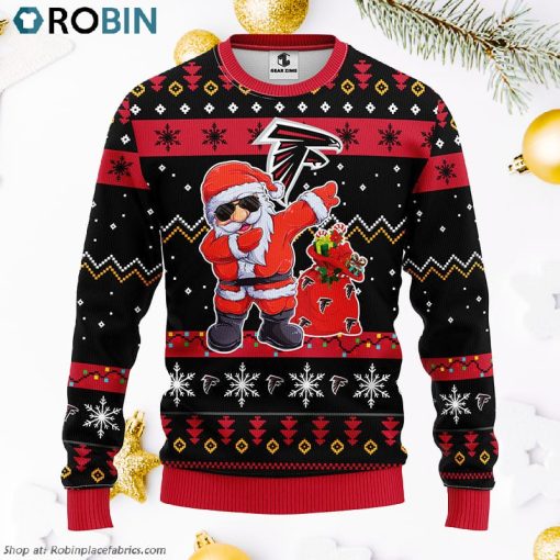 Atlanta Falcons Dabbing Santa Claus Ugly Christmas Sweater