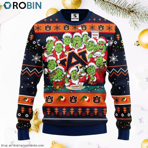 Auburn Tigers 12 Grinch Xmas Day Ugly Christmas Sweater