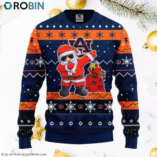 Auburn Tigers Dabbing Santa Claus Ugly Christmas Sweater