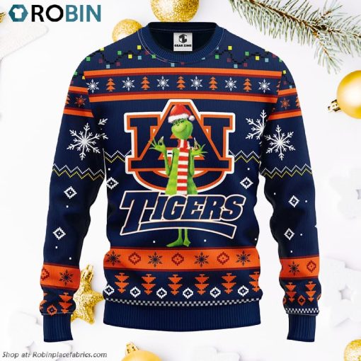 Auburn Tigers Funny Grinch Ugly Christmas Sweater, Christmas Gifts Ideas