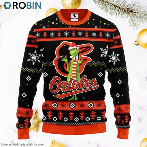 Baltimore Orioles Funny Grinch Ugly Christmas Sweater, Christmas Gifts Ideas