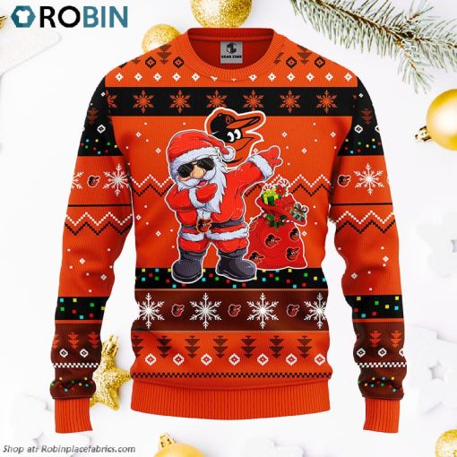 Baltimore Orioles Dabbing Santa Claus Ugly Christmas Sweater, Christmas Gifts Ideas