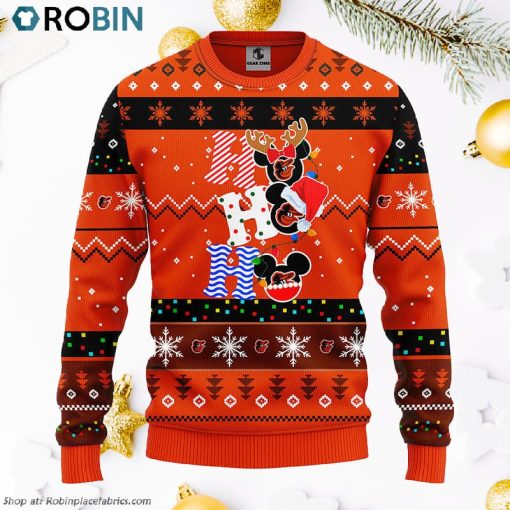Baltimore Orioles Hohoho Mickey Ugly Christmas Sweater, Christmas Gifts Ideas