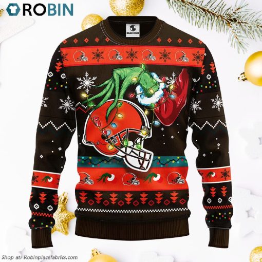 Cleveland Browns Grinch Ugly Christmas Sweater