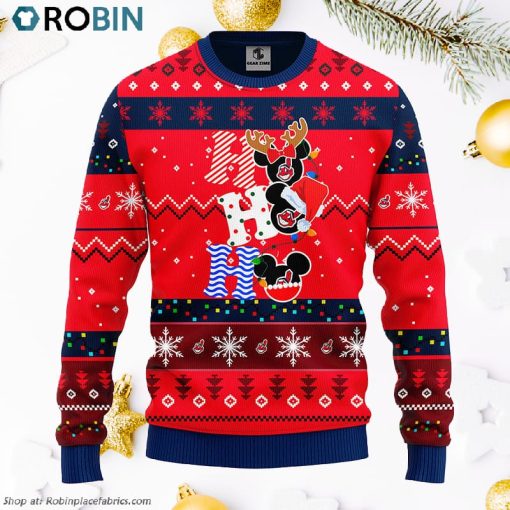 Cleveland Indians Hohoho Mickey Ugly Christmas Sweater, Christmas Gifts Ideas