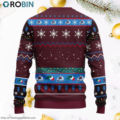 Colorado Avalanche 12 Grinch Xmas Day Ugly Christmas Sweater, Christmas Gifts Ideas