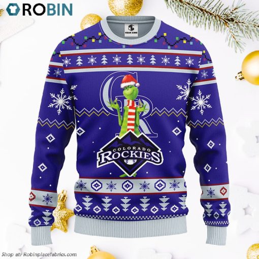 Colorado Rockies Funny Grinch Ugly Christmas Sweater