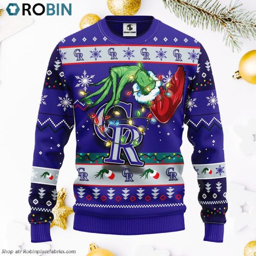 Colorado Rockies Grinch Ugly Christmas Sweater
