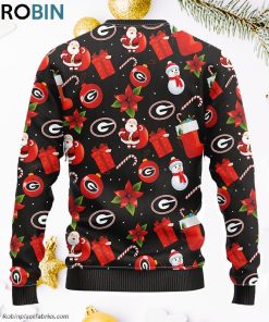 Georgia Bulldogs Santa Claus Snowman Ugly Christmas Sweater, Christmas Gifts Ideas