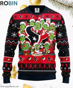 Houston Texans 12 Grinch Xmas Day Ugly Christmas Sweater, Christmas Gifts Ideas