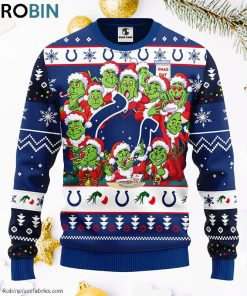 Indianapolis Colts 12 Grinch Xmas Day Ugly Christmas Sweater