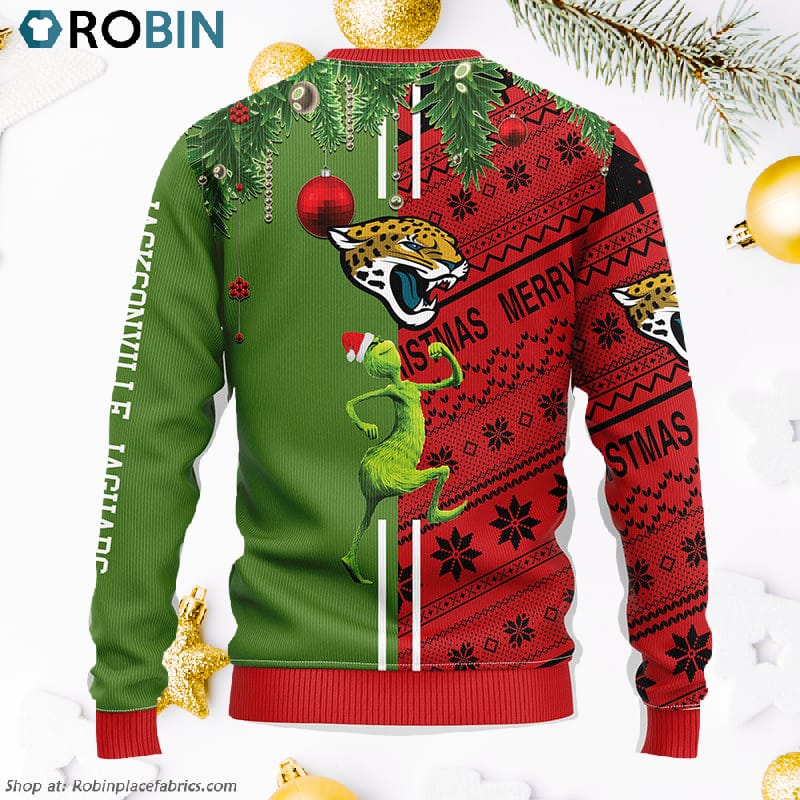 Jacksonville Jaguars Grinch & Scooby-Doo Ugly Christmas Sweater ...