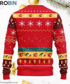 Calgary Flames 12 Grinch Xmas Day Ugly Christmas Sweater