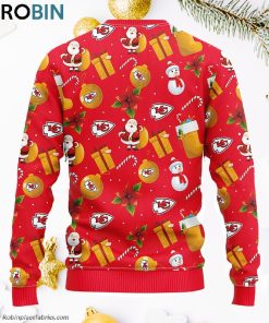Kansas City Chiefs Santa Claus Snowman Ugly Christmas Sweater