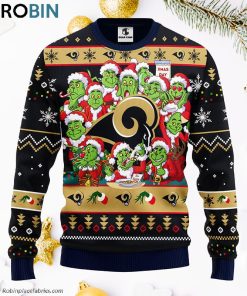 Los Angeles Rams 12 Grinch Xmas Day Ugly Christmas Sweater