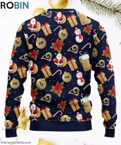 Los Angeles Rams Santa Claus Snowman Ugly Christmas Sweater