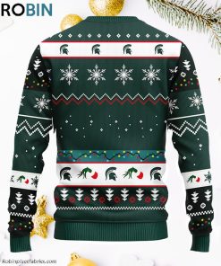 Michigan State Spartans 12 Grinch Xmas Day Ugly Christmas Sweater