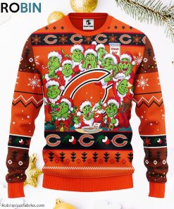 Chicago Bears 12 Grinch Xmas Day Ugly Christmas Sweater, Christmas Gifts Ideas