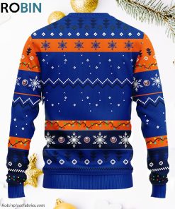 New York Islanders Dabbing Santa Claus Ugly Christmas Sweater