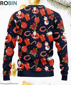 Chicago Bears Santa Claus Snowman Ugly Christmas Sweater