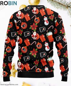Philadelphia Flyers Santa Claus Snowman Ugly Christmas Sweater