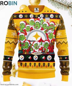 Pittsburgh Steelers 12 Grinch Xmas Day Ugly Christmas Sweater