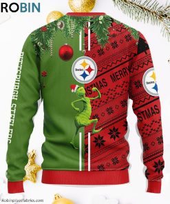 Pittsburgh Steelers Grinch & Scooby-Doo Ugly Christmas Sweater