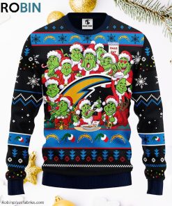 San Diego Chargers 12 Grinch Xmas Day Ugly Christmas Sweater San Diego Chargers 12 Grinch Xmas Day Ugly Christmas Sweater