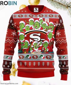 San Francisco 49ers 12 Grinch Xmas Day Ugly Christmas Sweater