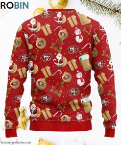 San Francisco 49ers Santa Claus Snowman Ugly Christmas Sweater