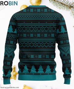 San Jose Sharks Tree Ugly Christmas Fleece Sweater