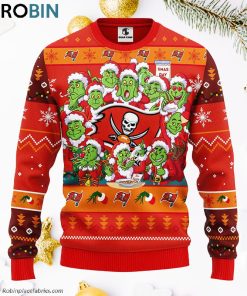 Tampa Bay Buccaneers 12 Grinch Xmas Day Ugly Christmas Sweater Tampa Bay Buccaneers 12 Grinch Xmas Day Ugly Christmas Sweater